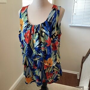 Floral Sleeveless Women's Top